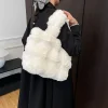 sac en peluche pour femmes, nouveau style, fourre tout tendance de grande capacité, sac à main élégant pour un usage quotidien