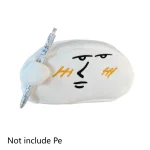 Pochette à crayons d&rsquo;expression drôle de grande capacité, sac à cosmétiques, étui à stylos en peluche de dessin animé, sac de maquillage, sac de rangement de papeterie