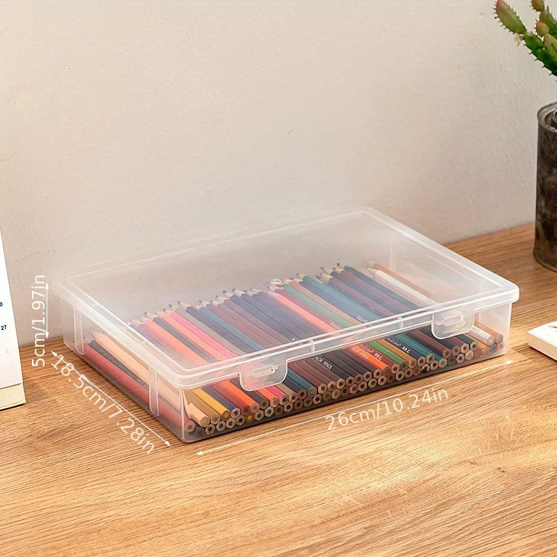 trousse à crayons de grande capacité, en plastique transparent, marqueur de croquis, boîte de rangement de peinture au plomb coloré, fournitures de rentrée scolaire