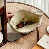 [chic handbag] sac à main tissé beige de grande capacité | sac à main chic en paille avec poignées marron, fermeture à glissière et doublure en polyester