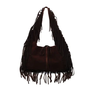 Sac Hobo à franges en Faux daim, sac Hobo à pompon de couleur unie, sac à bandoulière ample à grand nœud, léger pour filles et femmes, cadeaux d&rsquo;anniversaire