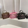 petit sac carré chic en pu avec design cerise, sac à bandoulière tendance pour femmes, sac à main de banlieue sophistiqué