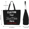sac fourre tout personnalisé concevoir votre propre sac à main pour femmes, sac à bandoulière décontracté, grands sacs de courses pour le travail, les voyages, la plage