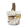 Sac seau de chat de café de dessin animé de grande capacité, sacs de Shopping de Style coréen, sac pour maman, sac à main en toile, fourre-tout, sac à déjeuner, sac de rangement
