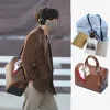 KPOP garçons Boston sacs V Design muet unisexe Bostons sac à bandoulière PU grande capacité sacs à bandoulière avec foulard en soie sac organisateur KPOP garçons Boston sacs V Design muet unisexe Bostons sac à bandoulière PU grande capacité sacs à bandoulière avec foulard en soie sac organisateur