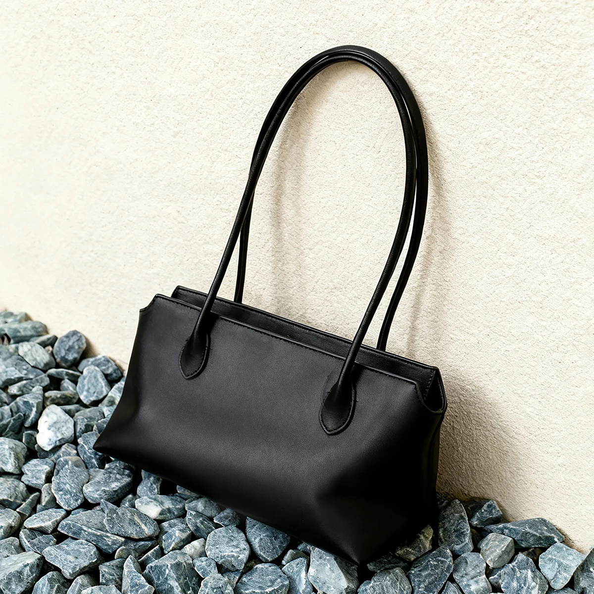sac hobo rétro en cuir véritable pour femmes, design original, sac sous les bras décontracté et unique