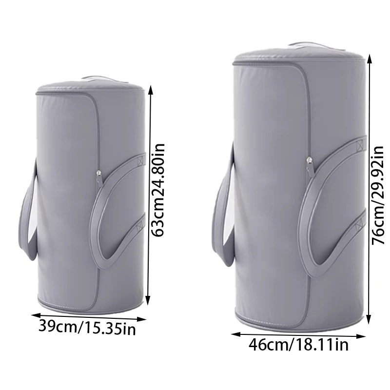 nouveau sac de rangement anti poussière pour couette cylindrique, grande capacité, pliable, organisateur pour ranger les vêtements, les couettes et autres articles