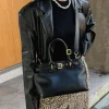 sac à main en cuir de vachette brillant haut de gamme pour femme, sac à main de loisirs, sac initié en peau de vachette commpiedmont, fourre tout kakhi office ladies, avertir l'huile, nouveau, 2025