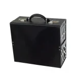 Étui à lunettes de grande capacité, pochette de rangement Portable pour lunettes de soleil, verrouillage par mot de passe en cuir, organisateur de couverture de lunettes, valise pour lunettes de soleil