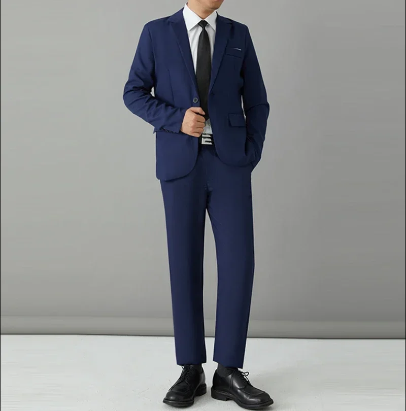 s 8xl costume hommes mode décontracté en plein air (blazer + pantalon) gentleman affaires mariage coupe ajustée formelle style britannique costume de mariage