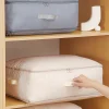sac de rangement de couette, sac de compression en tissu pour chambre à coucher, sac de rangement de couette de grande capacité, organisateur de garde robe permettant de gagner de l'espace, sac pliable