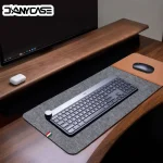 Tapis de protection de bureau de grande taille 80×40, feutre de laine et cuir, tapis de souris 2 en 1, coussin pour ordinateur portable, tapis de clavier antidérapant, accessoires