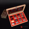 boîte de rangement pour briquet à 16 fentes, présentoir pour briquet en bois, étui anti poussière, cadeau à la mode, boîtes de rangement pour la maison
