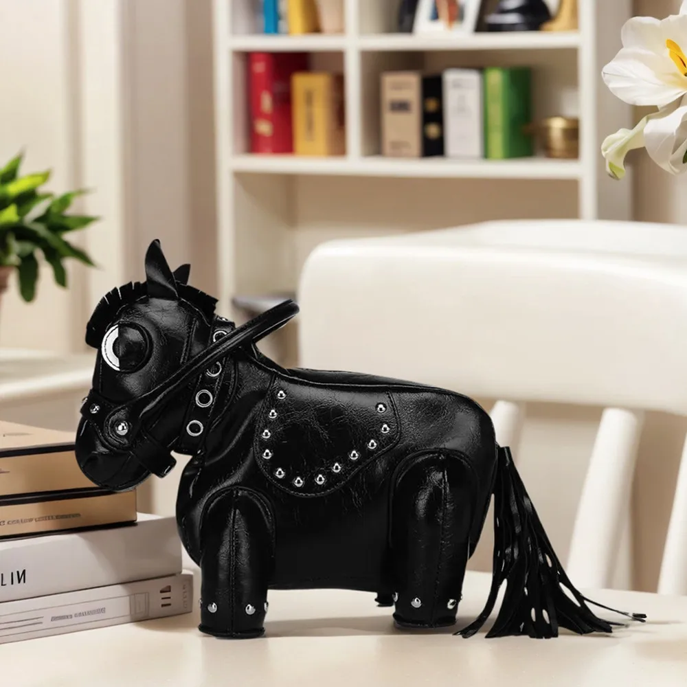 sac à bandoulière design de marque de mode, sac à main mignon et novateur, sac à bandoulière créatif en forme de cheval pour femmes