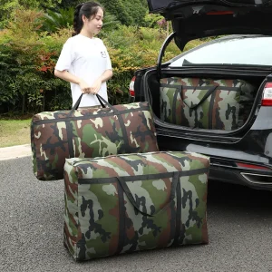 Grand sac de Camouflage pour maison mobile, grand sac épais et imperméable en tissu Oxford, artefact mobile, grand rangement tissé, sac de voyage pour hommes 180L