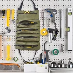 Sac seau à outils résistant à l&rsquo;eau avec poignées, rangement multi-poches pliable pour la réparation de voiture/Camping/organisation des outils de quincaillerie