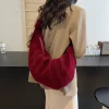 sacs hobo en faux daim de haute qualité pour femmes, grands sacs à bandoulière rétro, sac à bandoulière de styliste, fourre tout de style paresseux, hiver 2024