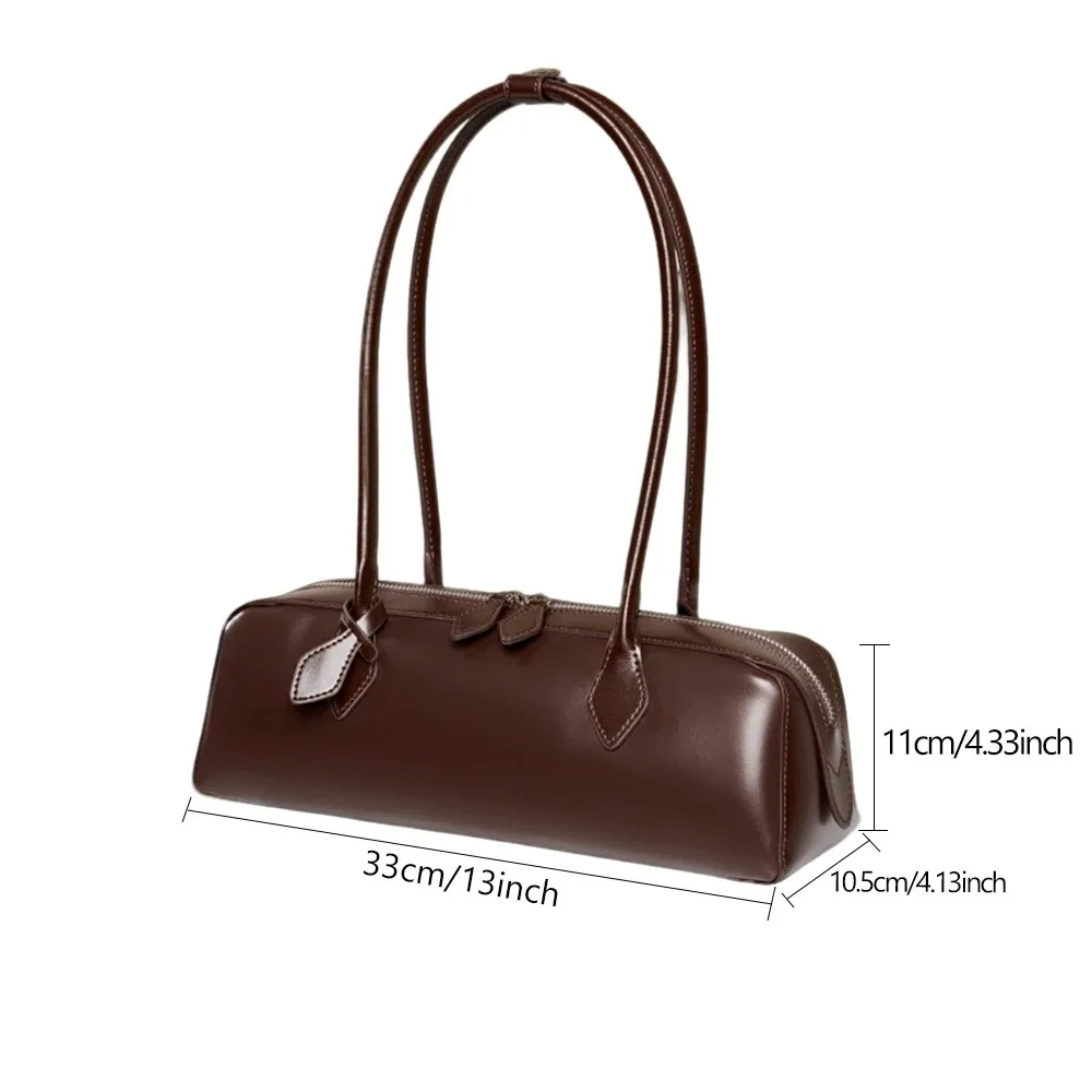 sac baguette coréen bordeaux pour femmes, sac à main sous les bras en cuir de vache véritable, grande capacité, sac à bandoulière vintage, 2025