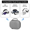 compatible avec oculus quest 2, sac de rangement de voyage eva anti chute rechargeable, étui de transport rigide, adapté aux voyages et au rangement