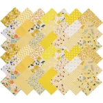 40 pièces sac à breloques matelassé, carrés en tissu pur coton 12.7×12.7 cm patchwork floral matelassé prédécoupé pour la couture artisanat bricolage