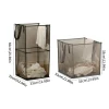 panier à linge carré pliable, durable, respirant, sac de rangement en maille de grande capacité, panier à linge simple pour salle de bain
