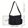 sacs de messager d'école pour femmes pour femmes épaule dames sac à main de créateur solide grande capacité décontracté toile épaule femme sacs