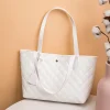sac fourre tout chic brodé pour femme, sac à main spacieux avec sangle partners, doublé en polyester, simili cuir