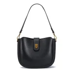 Sac de selle en cuir souple pour femmes, sac à bandoulière rétro mode nouvelle coque, sac seau polyvalent pour les déplacements