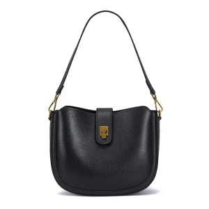 Sac de selle en cuir souple pour femmes, sac à bandoulière rétro mode nouvelle coque, sac seau polyvalent pour les déplacements