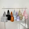 sacs fourre tout matelassés en coton pour femmes, sacs à main de grande capacité, sac à provisions, designer, hiver