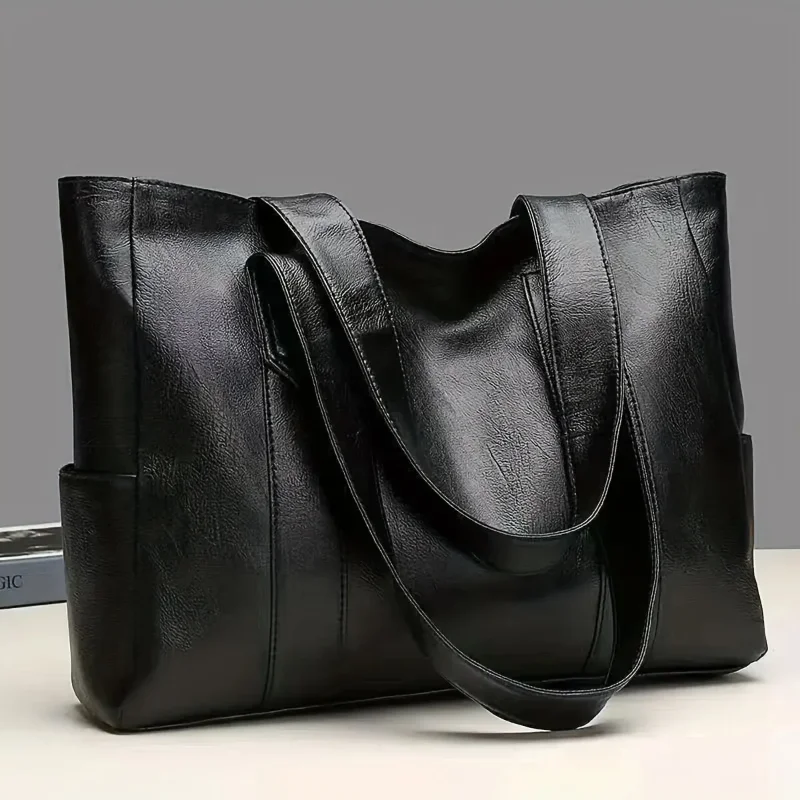 sac fourre tout vintage de grande capacité, sac à bandoulière rétro végétalien, sac à main décontracté pour femmes, sac à main de transport, shopping