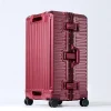 valise à poignée large valise de voyage hommes 20 24 26 bagage à main femmes pc cadre en aluminium boîtier de chariot