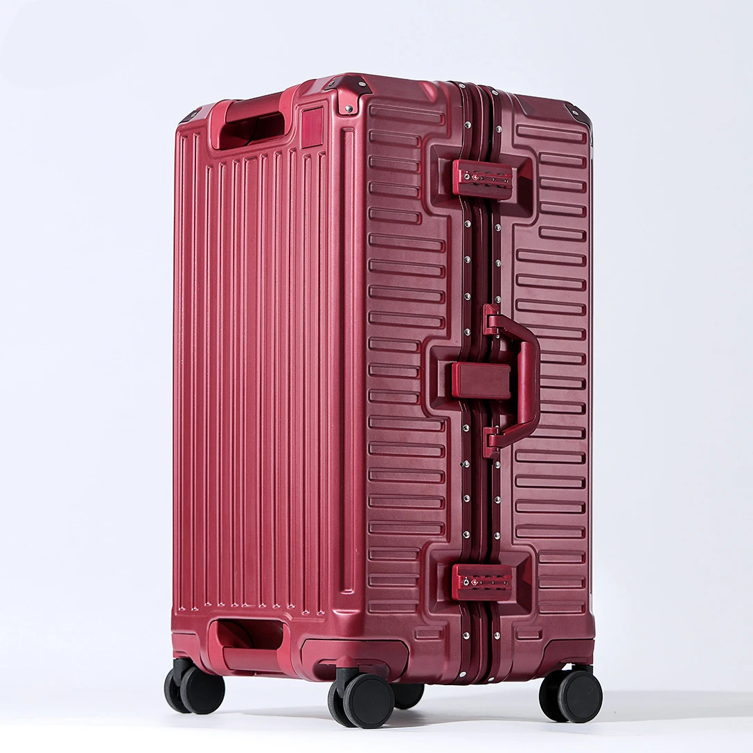 valise à poignée large valise de voyage hommes 20 24 26 bagage à main femmes pc cadre en aluminium boîtier de chariot