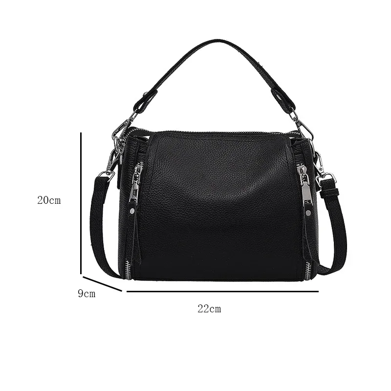sacs à main 100% cuir véritable pour femmes, sacoches de luxe en peau de vache, fourre tout de bonne qualité