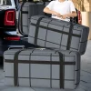 sac de rangement pour vêtements épais, sac polochon de grande capacité à double fermeture éclair, poignée renforcée, sac de rangement pour couette pliante, camping