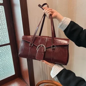 Sac de transport en PU pour femmes, sac sous les bras, sac à ati elles, sac à main Chic Hobo, fermeture à moraillon ChimTote, mode