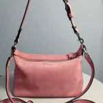 Sac Hobo en daim véritable pour fille, sac à main rose de luxe d&rsquo;hiver 2021, sac à main de déclaration populaire, Logo personnalisable/Fourre-tout à bandoulière avec initiale