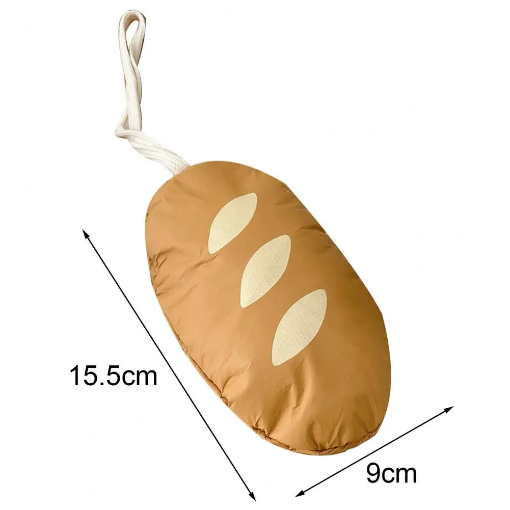 sac à provisions pliable avec porte clés, forme de baguette française créative, sac de rangement portable, sac d'épicerie réutilisable, sacs cadeaux de noël