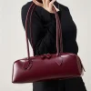 2025 nouveau sac à bandoulière en cuir véritable pour femmes grande capacité peau de vache sac à main de luxe longue bande vin rouge baguette sac femme