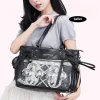 bandage bow ita sac haute capacité sous les bras sac femme douce fille transparent bolsos mujer sacs à bandoulière pour femme carré bolso