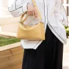 sac à main en cuir de vache pour femme, grand fourre tout horizontal, sac à main pour femme, sac à main une seule initiative, drapeau haut de gamme, nouveau, jaune doux, 2025