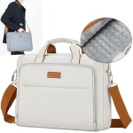 Sac d&rsquo;ordinateur de grande taille, mallette de transport à la mode avec coussin d&rsquo;air, entièrement enveloppe le compartiment d&rsquo;ordinateur