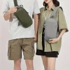 Sac de randonnée en plein air léger pour Couple, sac à bandoulière, tendance à la mode, couleur unie, sac de poitrine polyvalent, sac à bandoulière