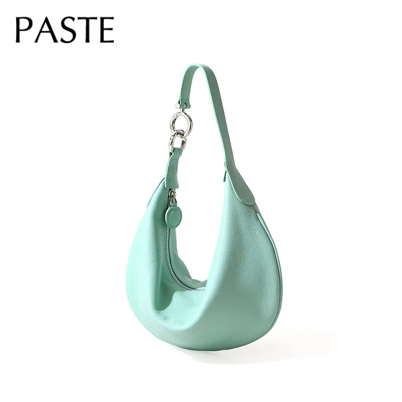 sac à main de luxe couleur vive pour femmes, fourre tout hobo d'été fin et léger de styliste en cuir de vache véritable, sac à bandoulière sous les aisselles