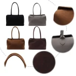 Sac à Main Rétro en Daim avec Poche Intérieure, Fourre-Tout Solide pour Documents, Cartable de Travail et de Voyage, pour Femme et Homme