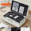 valise à ouverture avant 2025, nouvelle grande capacité, bagages à cadre en aluminium de 20/30 pouces avec porte gobelet usb, sac pour ordinateur portable, valises de voyage