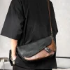petits cartables rétro tendance pour hommes, sacs à bandoulière polyvalents pour les déplacements, nouveaux sacs de facteur à la mode pour garçons cool