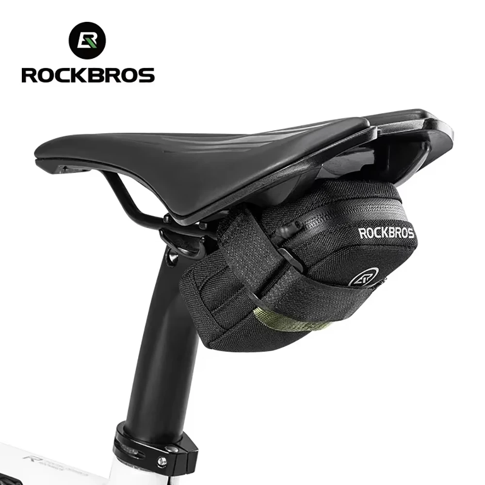rockbros mini sac de selle de vélo portable vtt sac de rangement de vélo de route queue compacte universelle pour tous les sièges sac de cyclisme