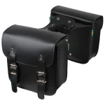 Grande capacité 2 pièce/ensemble accessoires de moto en cuir PU sacs latéraux de moto pochette de rangement d&rsquo;outils sac de selle de moto