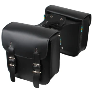 Grande capacité 2 pièce/ensemble accessoires de moto en cuir PU sacs latéraux de moto pochette de rangement d&rsquo;outils sac de selle de moto